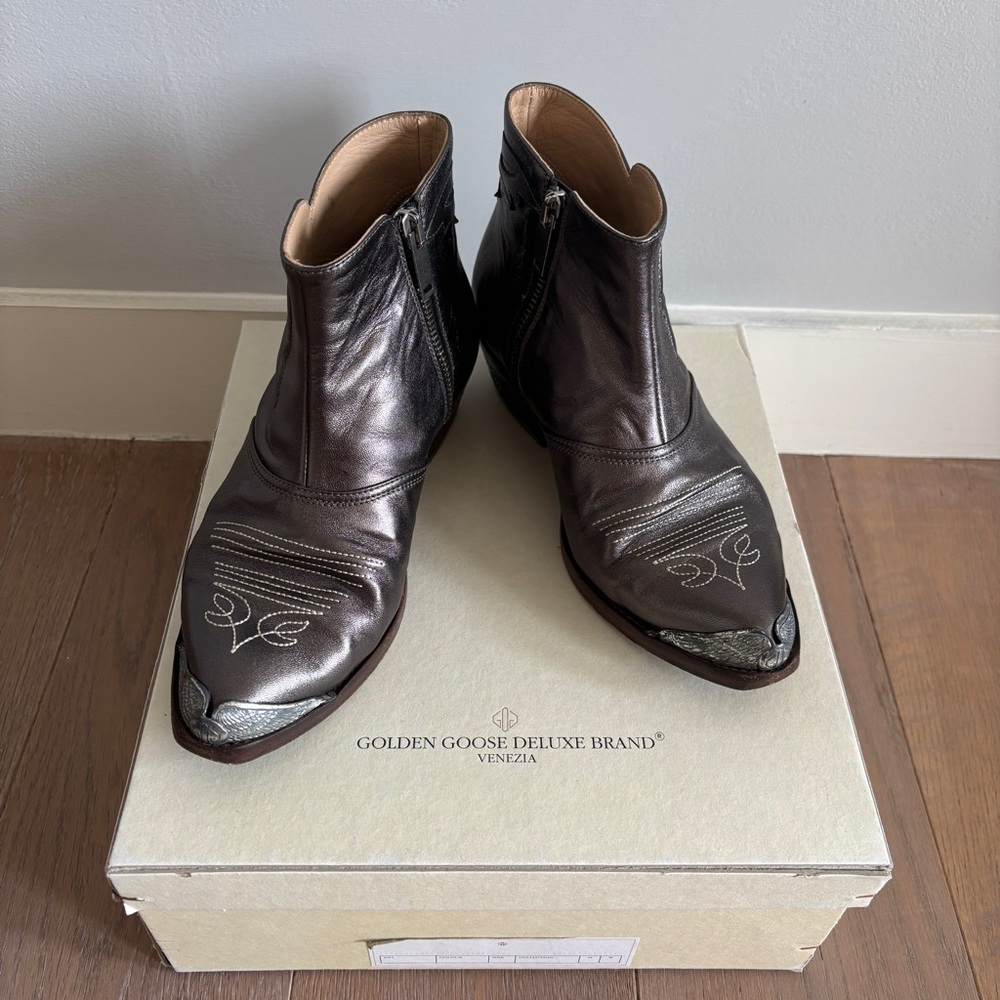 Golden Goose Men's Dark Brown Western Boots